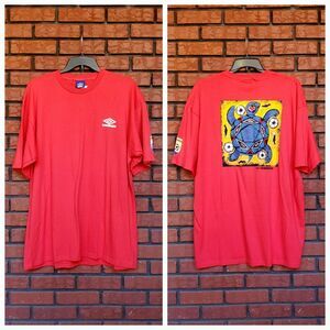 VTG 90s Umbro T Shirt Mens XXL Beach Soccer Football Turtle Cotton Made In USA